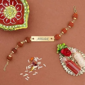 Premium Metal Rudhraksh Rakhi