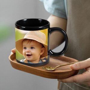 Photo Printed Patch Mug (Black)