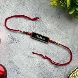 personalized thread rakhi, personalized name rakhi, custom name rakhi, engraved name rakhi, name plate rakhi, custom thread rakhi, rakhi for brother, personalized rakhi for brother