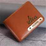 personalized wallet, custom name wallet, engraved wallet for men, leather wallet with name, customized men's wallet, brown leather wallet