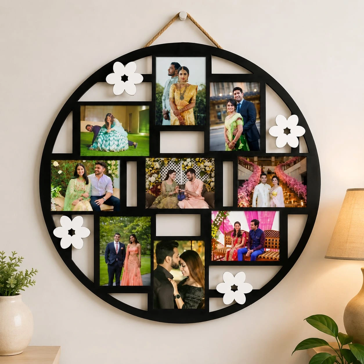 bef82cf9-792b-4474-8138-28f9dc4f1cf7 personalized wedding photo frame, circular photo cutout frame, round photo cutout frame, personalized round frame, custom wedding photo frame, wedding memory frame, personalized wedding gift, custom photo collage frame